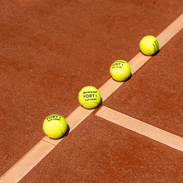 Тенісний м'яч Dunlop Fort Clay Court - Професійний для глиняного корту, 3 шт. по 4 м'ячі