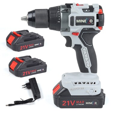 Акумуляторний шурупокрут Minexo 21V, сірий