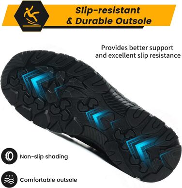 Зимові робочі черевики з металевим носком для чоловіків та жінок. Водонепроникні захисні черевики з антиковзкою підошвою. Розмір 40 EU, колір: чорний