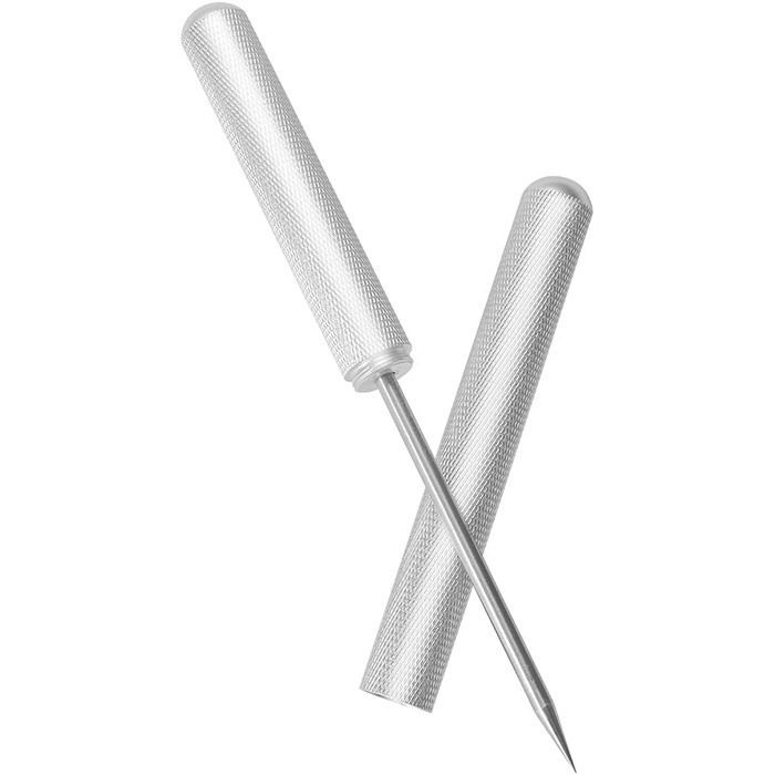 22.9 cm ice pick, aluminum alloy, handle with safety cover for kitchens, bars, bartenders, picnics, camping, and restaurants (Silver)