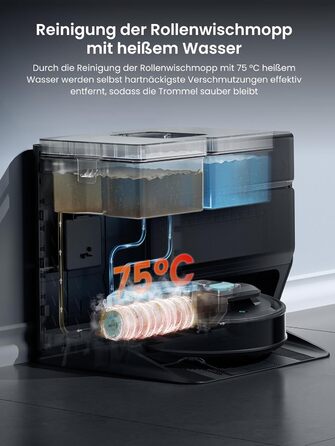 Робот-пилосос LEFANT M5 Pro-B з пультом дистанційного керування, 2200Pa, для шерсті тварин, з базою для зарядки, сумісний з Alexa та керуванням через APP, час роботи 120 хв