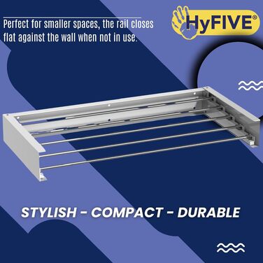Настінна сушарка для білизни Hyfive з нержавіючої сталі, складана та стійка до корозії, для одягу в приміщенні