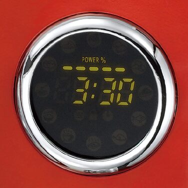 Мікрохвильова піч Melissa Retro 16330129 – 23 літри, 1000 Вт, з грилем, металевий колір