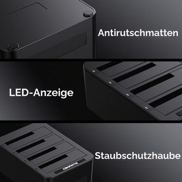 Док-станція для жорстких дисків CENMATE на 3 слоти для SATA HDD/SSD 2.5