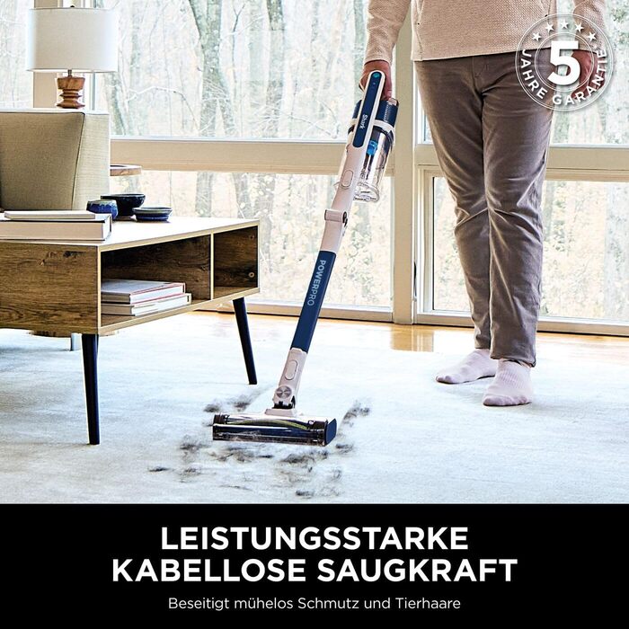 Пилгопоглинач Shark PowerPro IZ380EU: акумуляторний, бездротовий, для тварин, алергіків, з LED-підсвічуванням та гнучким гофрованим всмоктувальним трубою, Navy Blue Metallic