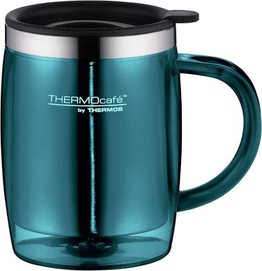 Термокружка THERMOcafé TC Desktop Cup фіолетова 0.35л з нержавіючої сталі та пластику з кришкою, герметична, для офісу, кемпінгу, під кавомашину