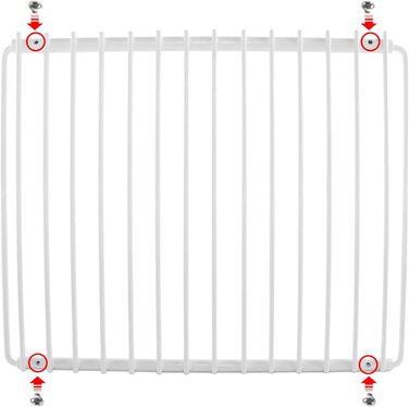 Universal Refrigerator Freezer Shelf Rack (white, 3 pack)