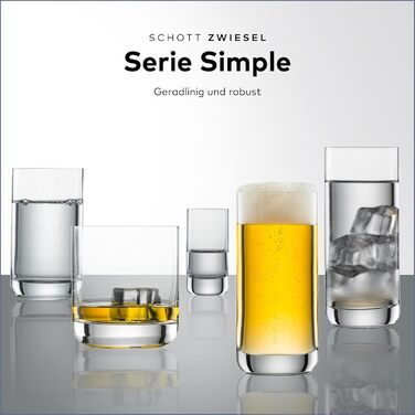 Набір з 6 склянок для пива Schott Zwiesel Simple 345 мл, Tritan-кристал, Made in Germany