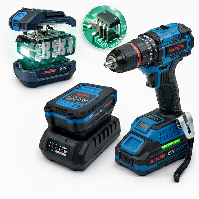 Акумуляторний шурупокрут Eurotec 21 V EUCDSU013