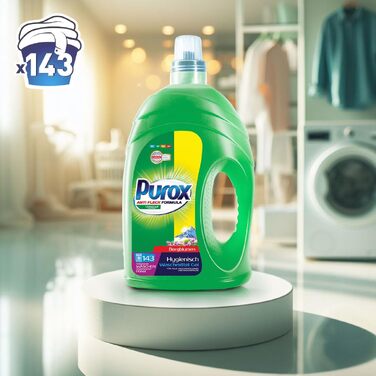 Універсальний гель-концентрат для прання PUROX, 4.3 л x 3 шт (на 429 прань), для ручного та машинного прання, захист кольорів, без фосфатів