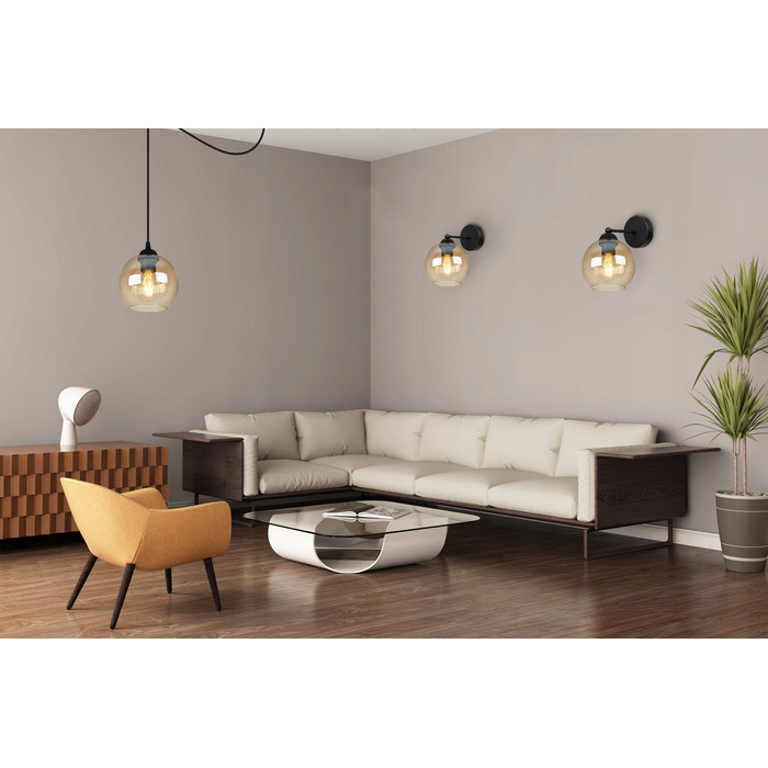 Настінний світильник Kinkiet Light Home, чорний з жовтим, E27 60 Вт