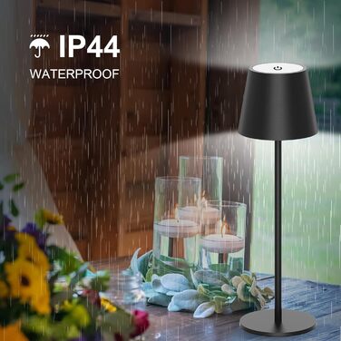 Акумуляторна LED-лампа Antela настільна бездротова диммерна, IP44, для дому та вулиці, 3000K/4000K/5000K, метал, 2 шт.