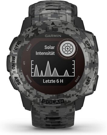 Garmin Instinct - водонепроникний GPS-годинник зі спортивними та фітнес-функціями. Вимірювання частоти серцевих скорочень на зап'ясті, фітнес-трекер та сповіщення зі смартфона. Різноманітні моделі (Instinct Solar Camo, Шкіряно-сірий)