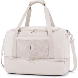 Спортивна сумка Wandf для ручної поклажі в літак (45x36x20 см) з відділенням для взуття та мокрих речей, бежева