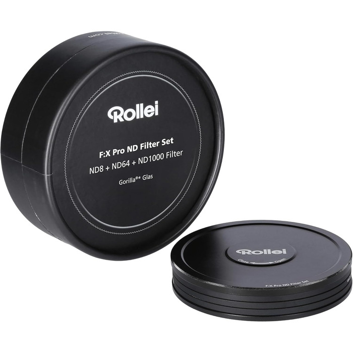 Фільтри Rollei F:X Pro ND (ND 8, ND 64, ND1000) - набір з 3 фільтрів нейтральної щільності (112 мм), розмір: 58 мм