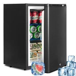 Міні-холодильник SMETA 48L з морозильною камерою, 230V. Тихий настільний холодильник для офісу, кемпінгу, спальні та готелю. Регульована температура 0-10°C, 39dB.