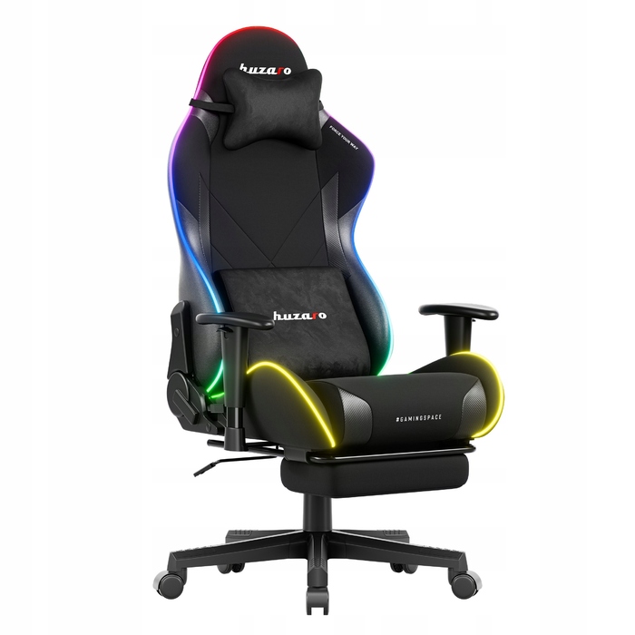 Ігрове та офісне обертове крісло Huzaro Force 5.7 RGB з підставкою для ніг