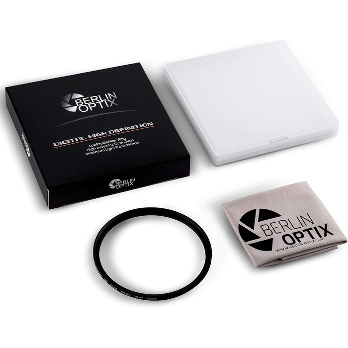Фільтр UV Berlin Optix Premium 46mm Schott-Glas з 16 шарами MC, надтонкий, захист об'єктива