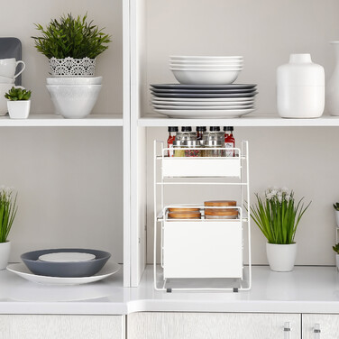Relaxdays Drawer Shelf with 2 Baskets