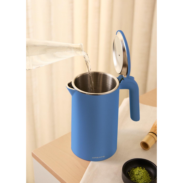 Електричний чайник CREATE STUDIO PRO 1 л з регулюванням температури, підігрівом, кабелем та автовимкненням (Кобальтовий)