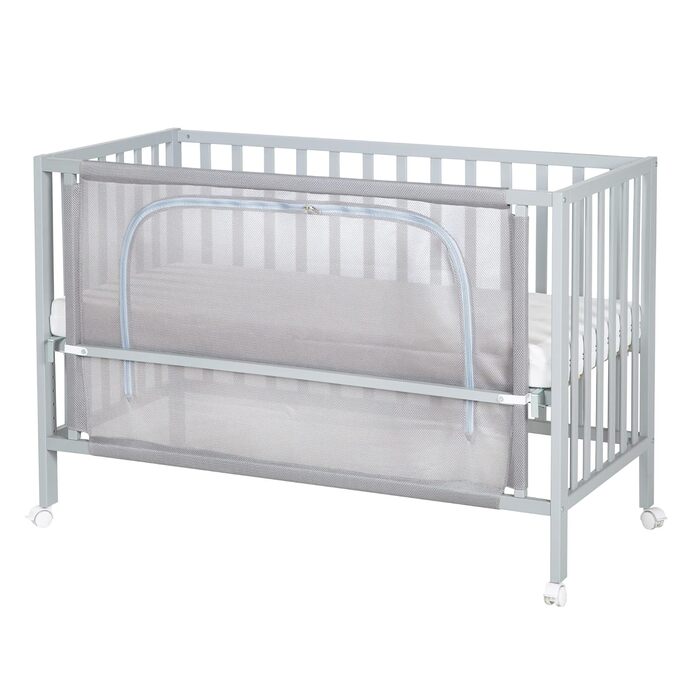 Дитяче ліжечко-приставка roba Safe Asleep Little Stars, 60x120 см, дерев'яне, натуральний/тауpe