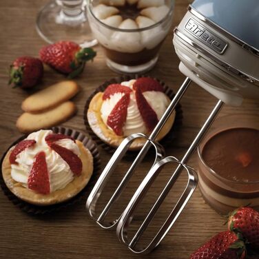 Міксер ручний Ariete Vintage 1548, 450W, 5 швидкостей, Turbo, 2 насадки, для тіста та збивання (Блакитний)