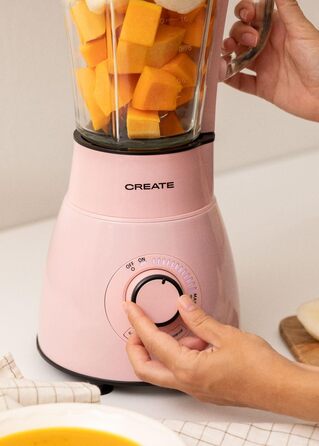 Американський стаціонарний блендер CREATE Matte, шавлієво-зелений, 800Вт, 1.5 л, 4 леза з нержавіючої сталі, 2 швидкості, система безпеки