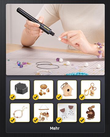 Електричний міні-дрель Fanttik K2 Nano - набір для DIY, 20 свердл, 800 mAh, для корпусу, пластику, смоли, ювелірних виробів