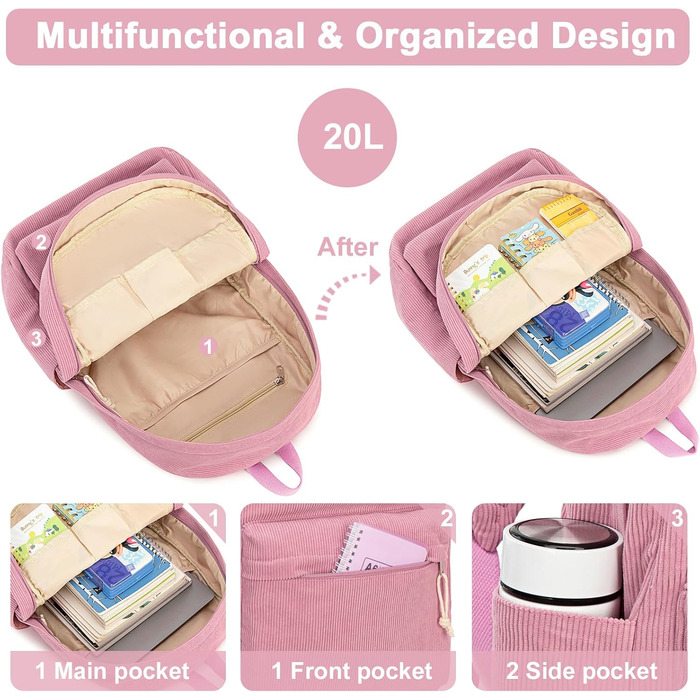 BTOOP Рюкзак унісекс 0122 (1 шт.) 17' шнур, рожевий