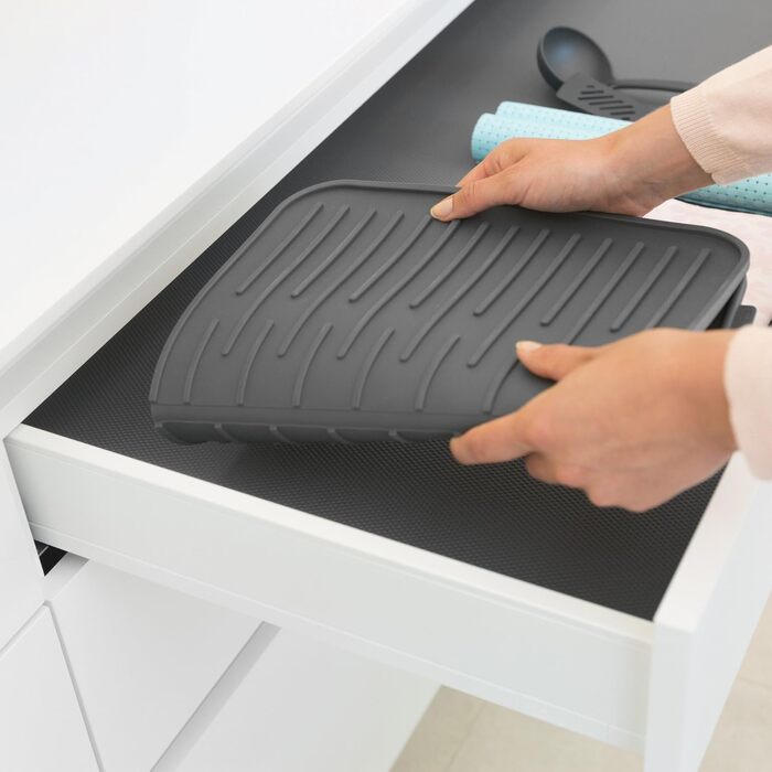 Килимок для посуду Brabantia Silikon, сірий, 32,5 x 44 x 0,5 см