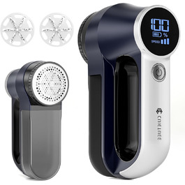 Електричний видалення ворсу CuieTuee з LED, USB-зарядкою, 3 швидкості, 2000mAh, для одягу (Navy Blue)