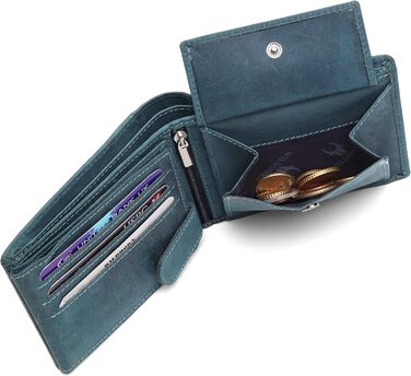 Чоловічий шкіряний гаманець WildHorn Antlers Hunter Blue