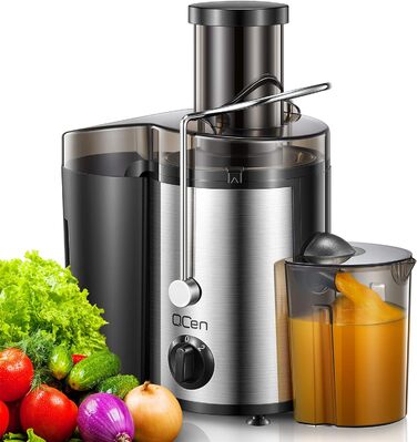 Електричний соковитискач Sliver 500W з нержавіючої сталі, BPA-free, для фруктів та овочів
