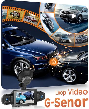 Відеореєстратор 4-камерний 360° для авто, 4 камери FHD 1080P (передня, задня, ліва, права), 3