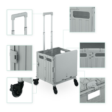 Relaxdays Shopping Trolley with Lid