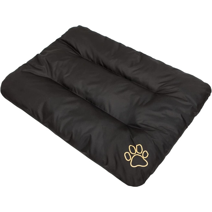 Матрац для собак, лежанка для собак великих, середніх та маленьких порід - вологостійкий килимок для собак, м'який лежак з піни, для вулиці та дому - 90x60x8 см (R2(100 x 70 см), чорний)