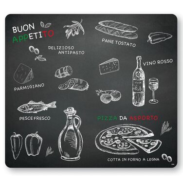Універсальна підставка для нарізки скла та продуктів KESPER Granit, 56 x 50 см, сіра/червона/біла/зелена, арт. 3659013