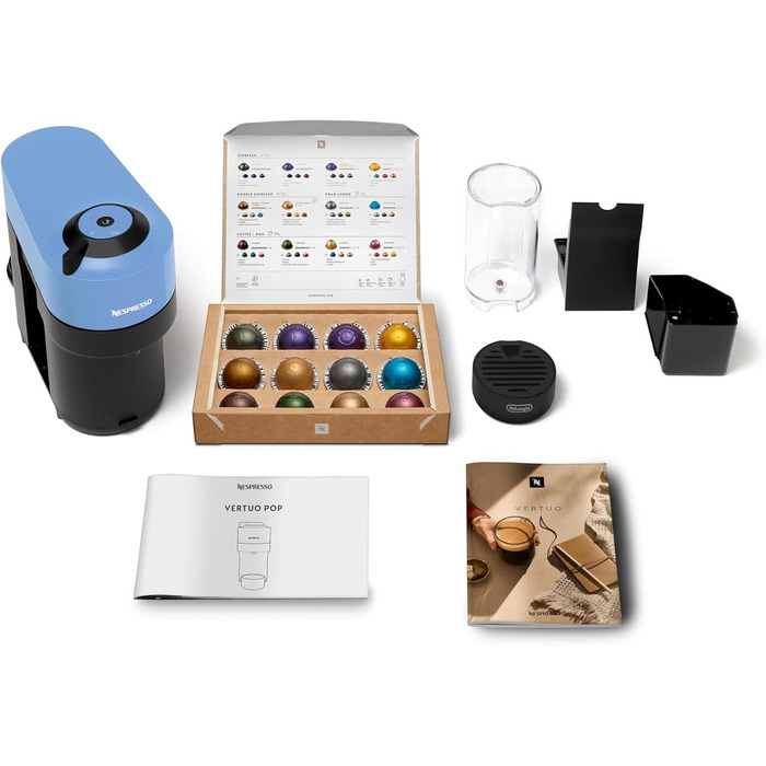 Кавомашина Nespresso Vertuo Pop ENV90.P: Cold Brew, Bluetooth, 4 розміри чашок, без Aeroccino, Pacific Blue