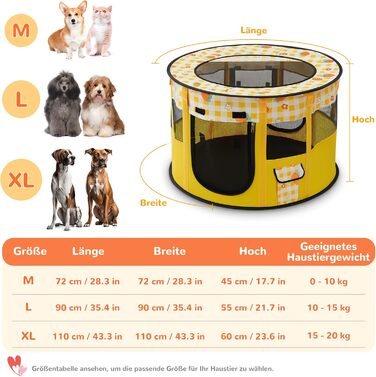 Розкладний вольєр для тварин ALLSOPETS: переносна клітка для котів, собак, кроликів (XL) з сумкою