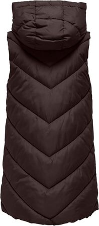 Жіноча степкова жилетка JACQUEINE de YONG JDY JDYSkyar з капюшоном, шоколадний торт (XL)