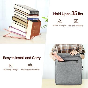 Підставка для ноутбука Ivoler, регульована по висоті (6 рівнів), алюмінієва, складна, портативна, з вентиляцією, сумісна з ноутбуками та планшетами 10-15.6