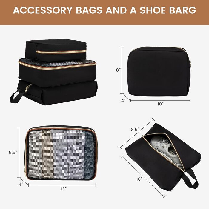 Сумка-рюкзак LOVEVOOK для жінок, 40L, ручна поклажа, для ноутбука, водонепроникна, для подорожей, бізнес, комплект ручної поклажі (20-дюймовий валіза, чорний, білий, коричневий)