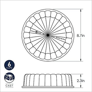 Форма для випікання Nordic Ware, алюміній, золота, 22 см