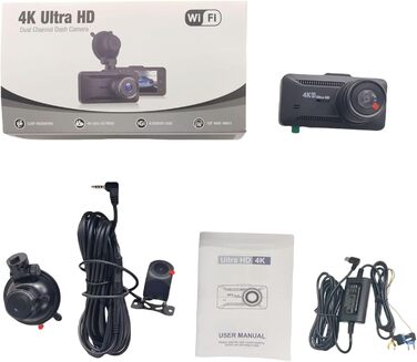 Відеореєстратор Osmo Dashcam Pro 4K: автомобільна камера з двома об'єктивами, нічне бачення, 3.94