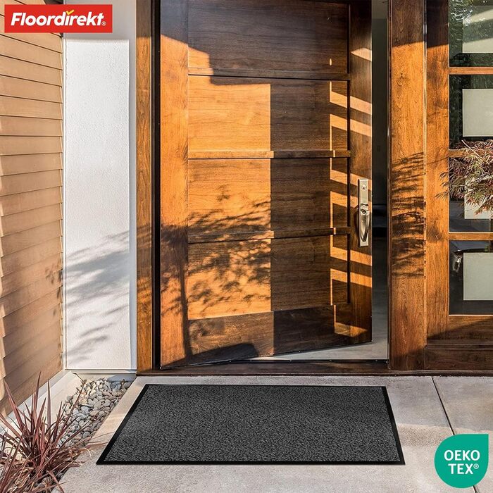 Килимок для підлоги etm® Schmutzfangmatte: переможець у співвідношенні ціни та якості. Килимок для порогу різного розміру, для дому та вулиці (антрацит-чорний, 90x150 см)