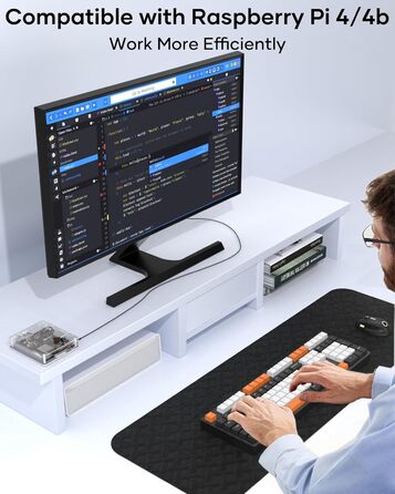 Кабель Micro HDMI - HDMI 2M, 4K@60Hz, підходить для Raspberry Pi, GoPro, камер, TV, моніторів, ноутбуків