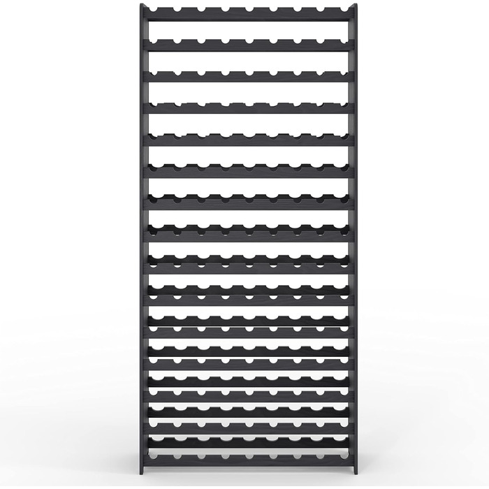 RW Series Wooden Wine Rack for Bottles, Anthracite, Brown, Natural, RW-3, 13-15 lie, for 91-135 Bottles, Wine, Bottle Rack (Anthracite, RW-3-135, 198 x 92 x 26.5, for 135 Bottles)