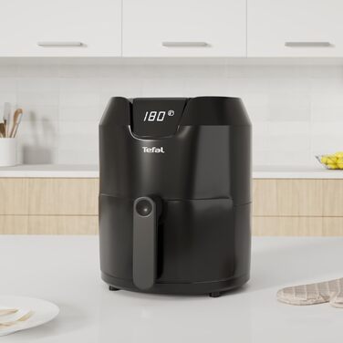 Tefal EY4018 Easy Fry Precision XL Hot Air Fryer | Air Fryer | 1500 W | 4.2 L for 6 Portions | 8 Automatic Programs | Digital Display | Energy-Saving | Healthy Oil-Free Fryer | Black