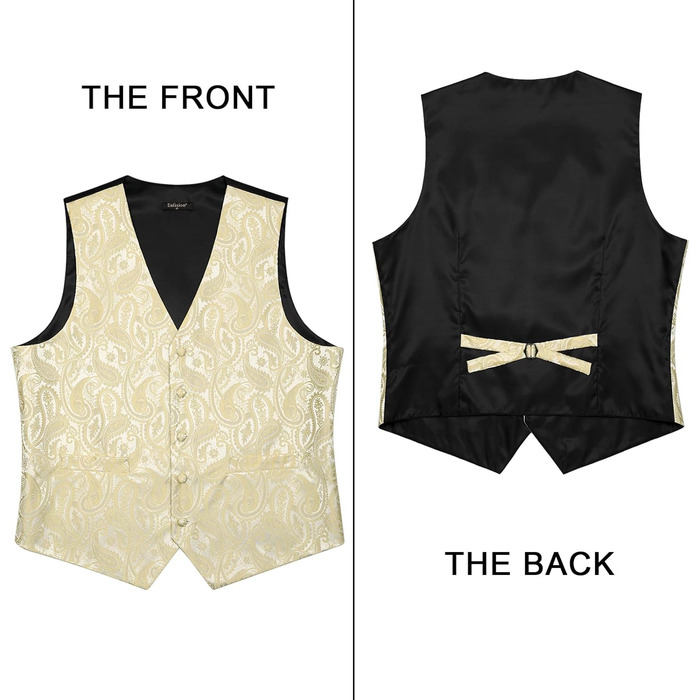 Костюм для чоловіків Enision: жилет, краватка, нагрудна хустинка. Набір для весілля, вечірки, ділових зустрічей. Розміри XS-6X, колір: морський/шампань