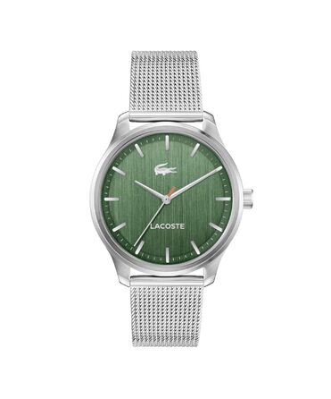 Годинник Lacoste Lisbon чоловічий кварцовий з браслетом з нержавіючої сталі (срібний, сітчастий/ланцюговий/шкіряний)